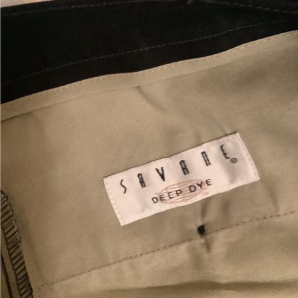 SAVANE pants solid black wrinkle & stain free lots of pockets beige inside - Picture 7 of 13